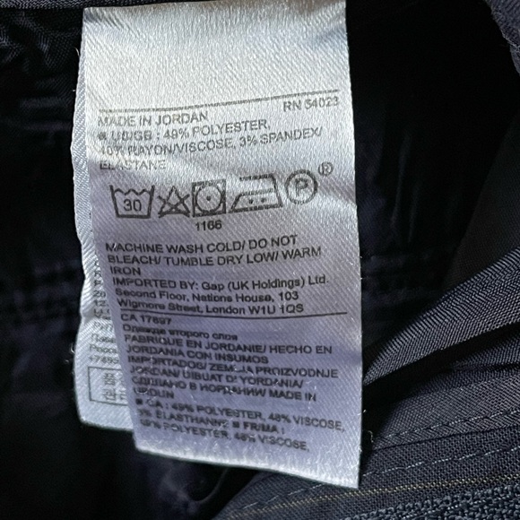 Banana Republic Navy Blue Avery Tie Stripe Pant Trousers (size 8) - Picture 12 of 16